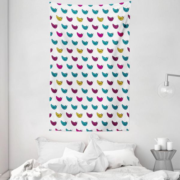 Abakuhaus Arazzo E Copriletto, Motivo Tribale Folcloristico In Morbido Tessuto Microfibra Lavabile Senza Scolorimento, Stampa Digitale, 140 X 230 Cm, Multicolore-image