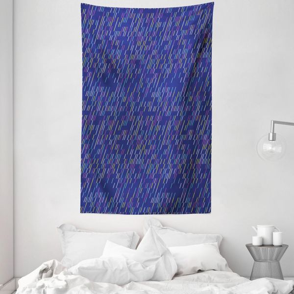 Abakuhaus Arazzo E Copriletto Stravaganti, Stile Memphis, Colori Arcobaleno, Morbido Tessuto In Microfibra, Lavabile Senza Scolorimento, Stampa Digitale, 140 X 230 Cm, Multicolore-image