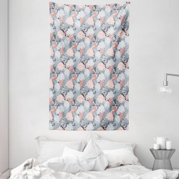 Abakuhaus Arazzo Floreale E Copriletto, Nostalgic Graceful Nature In Morbido Tessuto Microfibra Lavabile Senza Scolorimento Stampa Digitale, 140 X 230 Cm, Multicolore-image