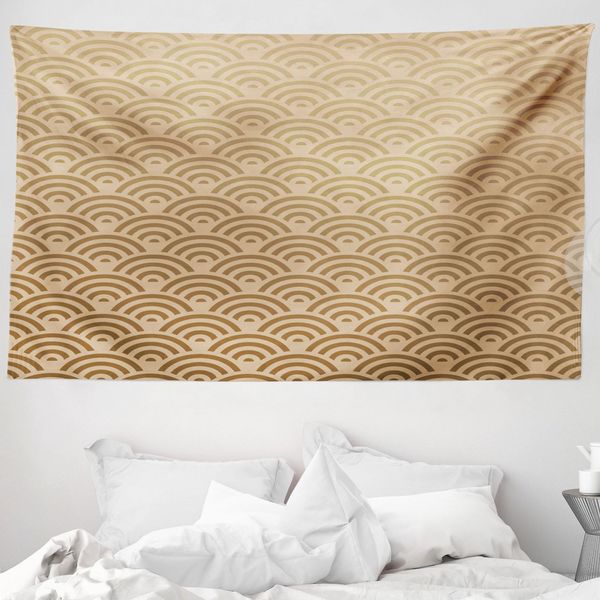 Abakuhaus Arazzo Francese, Vintage Welle Old Royal In Morbido Tessuto Microfibra Lavabile Senza Scolorimento Stampa Digitale, 230 X 140 Cm, Beige Francese-image