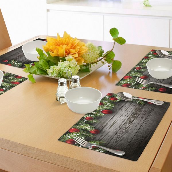 Abakuhaus Tovagliette Natalizie, Ornamenti Storici Per Feste E Riunioni Temi Religiosi Stampa, Tiscjdeco In Tessuto Resistente Ai Colori Per La Sala Da Pranzo E La Cucina, Marrone Rosso-image