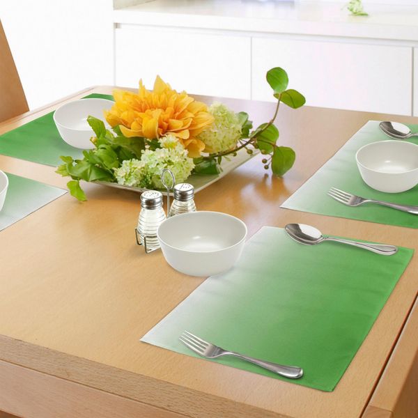 Tovagliette Abakuhaus, Verde Grassforest - La Natura Selvaggia Ha Ispirato Il Design Moderno Dai Colori Vivaci, Decorazione Da Tavola In Tessuto Resistente Ai Colori Per La Sala Da Pranzo E La Cucina, Bianco-image