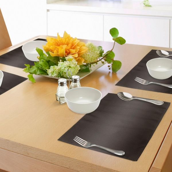Tovagliette Abakuhaus, Stampa Digitale Ispirata Alla Natura Con Alberi In Legno Scuro E Grafica Moderna Con Colori Sfumati, Tiscjdeco In Tessuto Resistente Ai Colori Per La Sala Da Pranzo E La Cucina, Marrone-image