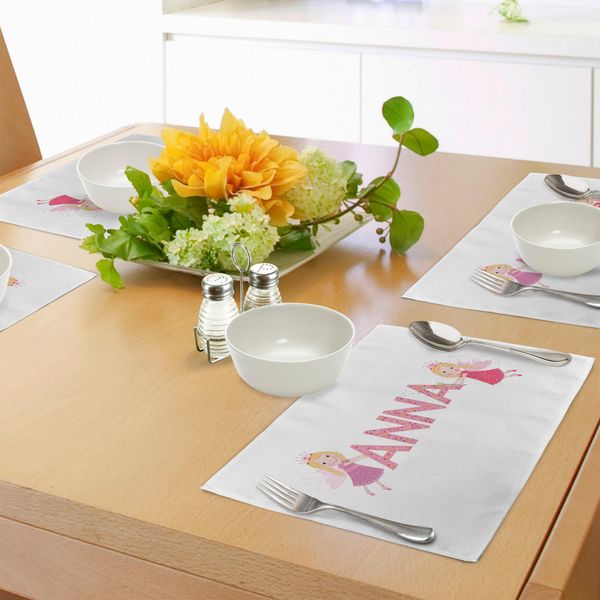 Tovagliette Abakuhaus Anna, Giardinaggio Tradizionale Con Scritta E Pois Colorati Con Fate Femminili, Decorazioni Da Tavola In Tessuto Resistente Ai Colori Per La Sala Da Pranzo E La Cucina, Multicolore-image