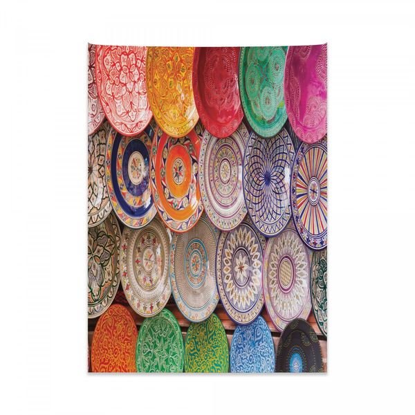 Tappeto Marocchino Abakuhaus, Tradizionale E Colorato, In Morbido Tessuto Microfibra, Colori Vivaci Che Non Sbiadiscono, Lavabile, 110 X 150 Cm, Multicolore-image