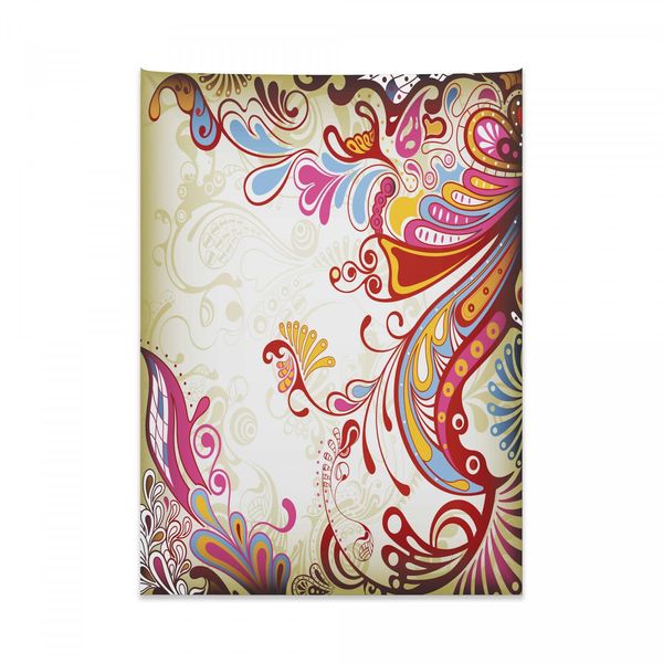 Abakuhaus Arazzo Colorato, Bouquet Di Fiori Paisley In Morbido Tessuto Microfibra Colori Chiari Che Non Sbiadiscono Lavabile, 110 X 150 Cm, Multicolore-image