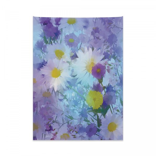 Arazzo Floreale Abakuhaus, Fiori Vintage Color Pastello In Morbido Tessuto Microfibra, Colori Chiari Che Non Sbiadiscono, Lavabile, 110 X 150 Cm, Multicolore-image
