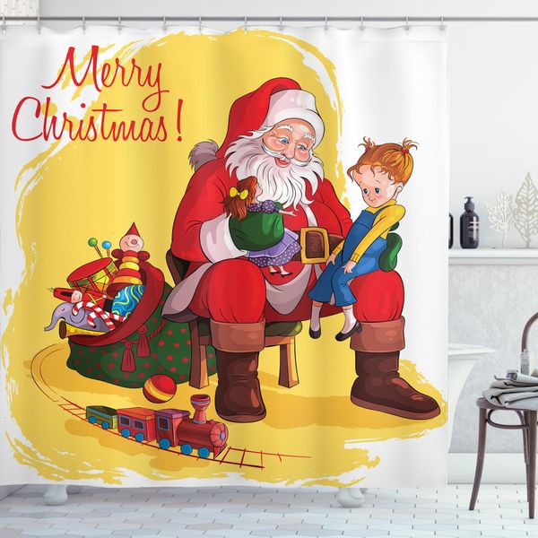 Abakuhaus Tenda Da Doccia Natalizia, Pupazzo Di Neve Winter Stars, Opaca All'acqua, Incl. 12 Anelli, Resistente A Batteri E Muffe, 175 X 200 Cm, Blu E Bianco-image