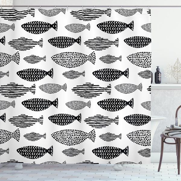 Abakuhaus Tenda Da Doccia Con Motivo A Pesci, Barriera Corallina, Acqua, Opaca, Incl. 12 Anelli, Resistente A Batteri E Muffe, 175 X 200 Cm, Multicolore-image