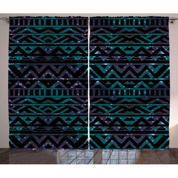 Abakuhaus Tenda Rustica Grunge, Frecce A Tema, Tenda Con Passanti E Ganci Per Camera Da Letto, 280 X 175 Cm, Multicolore-image