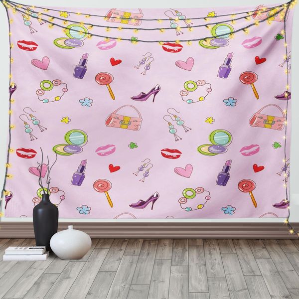 Abakuhaus Arazzo Colorato, Flora Fashion Lollipop, Soggiorno Camera Da Letto Casa Arazzo In Raso Setoso, 200 X 150 Cm, Multicolore-image