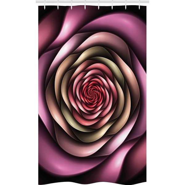 Abakuhaus Spiers Tenda Da Doccia Stretta, Petali Di Rosa Arte Moderna, Set Decorativo Per Bagno In Tessuto Con Ganci, 120 X 180 Cm, Multicolore-image