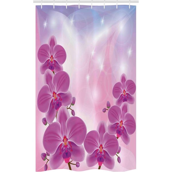 Abakuhaus Tenda Da Doccia Geometrica Stretta, Allegra, Design A Pois, Set Decorativo Per Bagno In Tessuto Con Ganci, 120 X 180 Cm, Multicolore-image