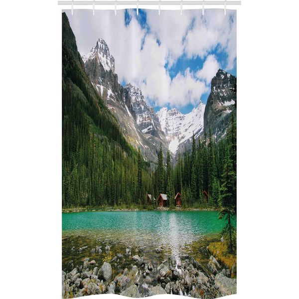 Abakuhaus Paesaggio Tenda Da Doccia Stretta, Canada Ohara See Wiev, Set Decorativo Per Bagno In Tessuto Con Ganci, 120 X 180 Cm, Multicolore-image