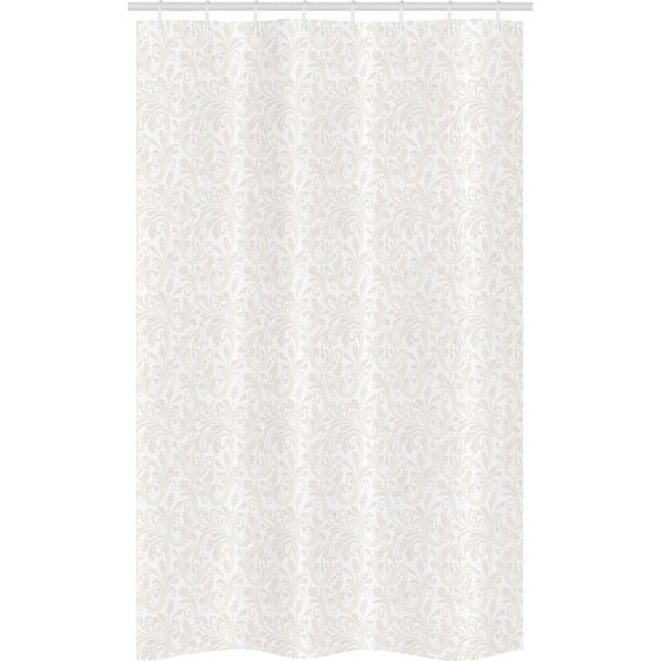 Abakuhaus Tenda Da Doccia Stretta Color Avorio, Medieval Victorian Petals, Set Decorativo Per Bagno In Tessuto Con Ganci, 120 X 180 Cm, Beige Bianco-image