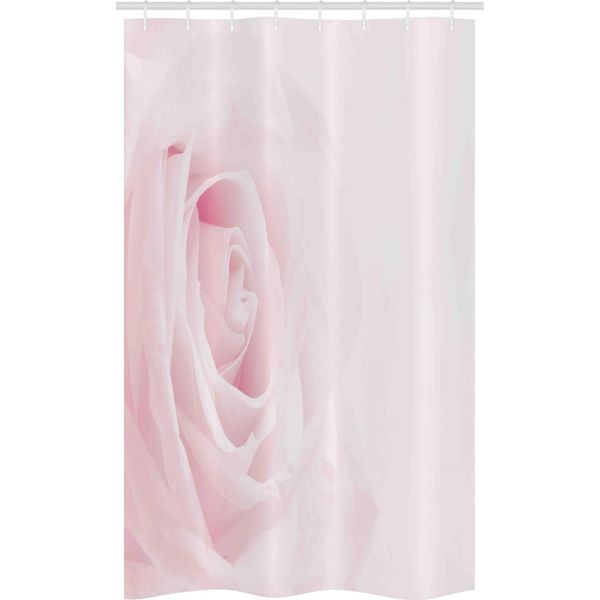 Abakuhaus Tenda Da Doccia Stretta Rose, Close Up Rosa In Fiore, Set Decorativo Per Bagno In Tessuto Con Ganci, 120 X 180 Cm, Rosa Chiaro-image
