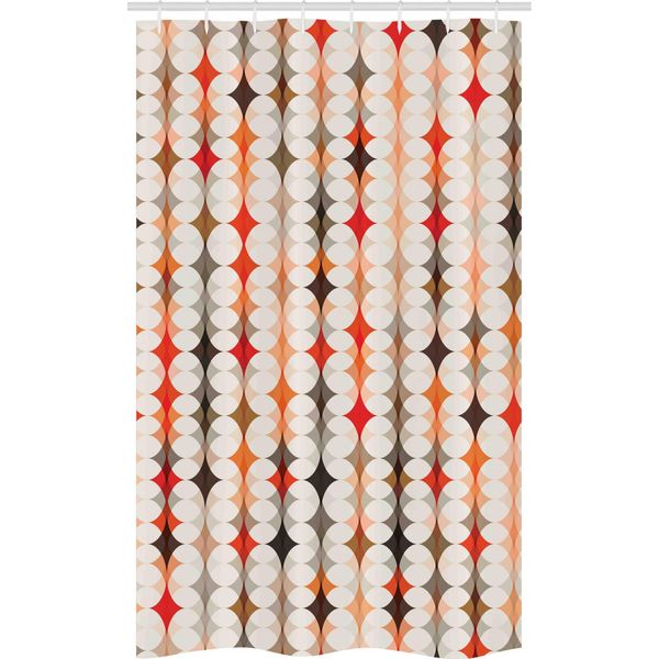 Abakuhaus Tenda Da Doccia Stretta Rosa Shocking, Classica A Pois Semplici, Set Decorativo Per Bagno In Tessuto Con Ganci, 120 X 180 Cm, Rosa Shocking-image