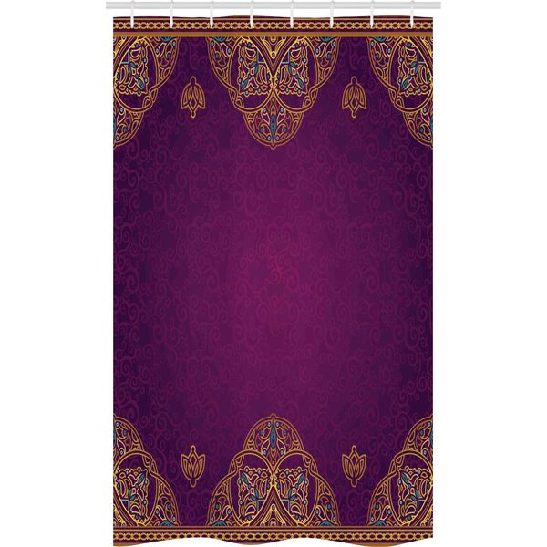 Abakuhaus Tenda Da Doccia Orientale Stretta, Decorazione In Pizzo, Set Decorativo Per Bagno In Tessuto Con Ganci, 120 X 180 Cm, Multicolore-image