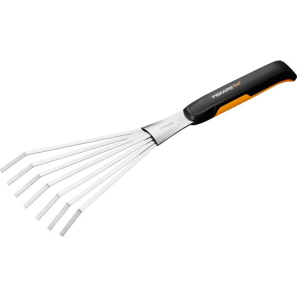 Fiskars 1027044 Rastrello Rastrello A Mano Nero, Acciaio Argento-image