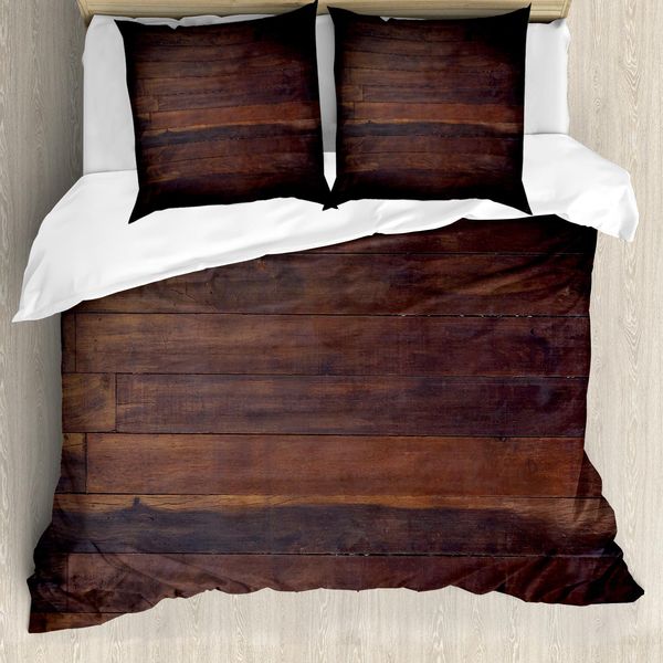 Abakuhaus Copripiumino Chocolate, In Legno Scuro, Antiacaro, Adatto A Chi Soffre Di Allergie, Con Federe, 155 Cm X 220 Cm - 80 X 80 Cm, Marrone Scuro-image