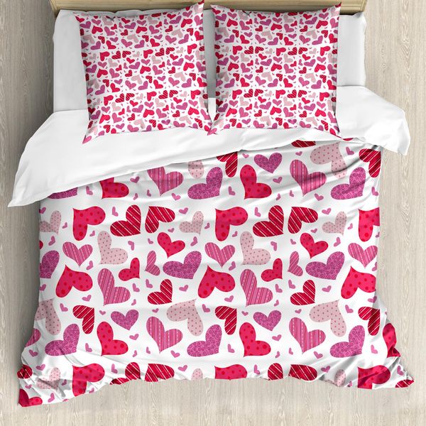 Abakuhaus Copripiumino Valentines, Affetto, Antiacaro, Adatto A Chi Soffre Di Allergie, Con Federe, 155 Cm X 220 Cm - 80 X 80 Cm, Rosa Rubino Rosa Essiccata-image