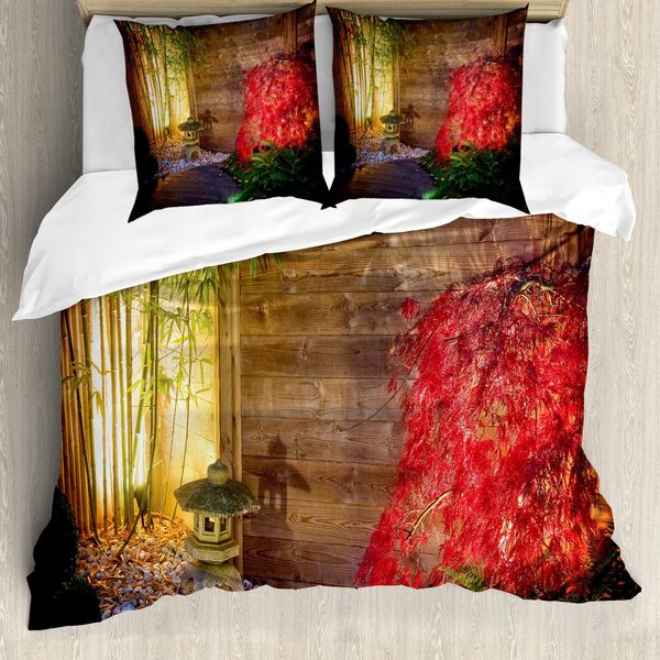 Abakuhaus Copripiumino Da Giardino, Bambù Giapponese, Antiacaro, Adatto A Chi Soffre Di Allergie, Con Federe, 200 Cm X 200 Cm - 80 X 80 Cm, Multicolore-image