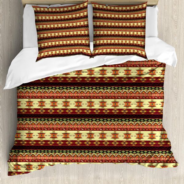 Abakuhaus Copripiumino Tribale, Frecce E Rose, Antiacaro, Adatto A Chi Soffre Di Allergie, Con Federe, 200 Cm X 200 Cm - 80 X 80 Cm, Multicolore-image