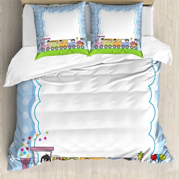 Copripiumino Abakuhaus Party, Zug-Kinder, Antiacaro, Adatto A Chi Soffre Di Allergie, Con Federe, 155 Cm X 220 Cm - 80 X 80 Cm, Multicolore-image
