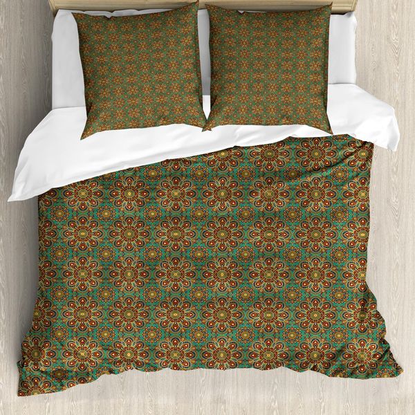 Abakuhaus Copripiumino Mandala, Mystic Orient Element, Antiacaro, Adatto A Chi Soffre Di Allergie, Con Federe, 155 Cm X 220 Cm - 80 X 80 Cm, Multicolore-image