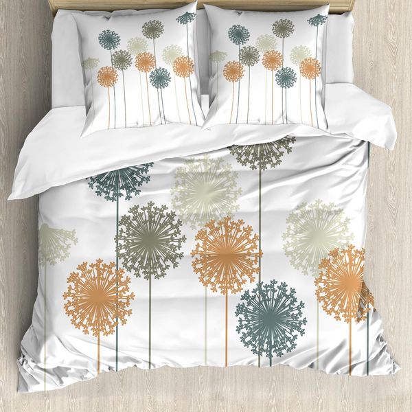 Abakuhaus Copripiumino LöWenzahn, Prato In Estate, Antiacaro, Adatto A Chi Soffre Di Allergie, Con Federe, 155 Cm X 220 Cm - 80 X 80 Cm, Multicolore-image