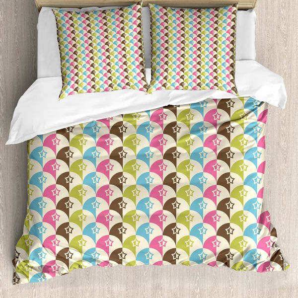 Abakuhaus Centraverso, Copripiumino, Bilancia Con Stelle, Antiacaro, Adatto A Chi Soffre Di Allergie, Con Federe, 155 Cm X 220 Cm - 80 X 80 Cm, Multicolore-image