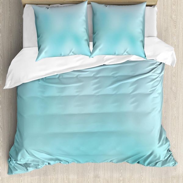 Abakuhaus Set Copripiumino Seafoam Per Letti Matrimoniali, Design Sfumato, Antiacaro, Adatto A Chi Soffre Di Allergie, Con Federe, Seafoam-image