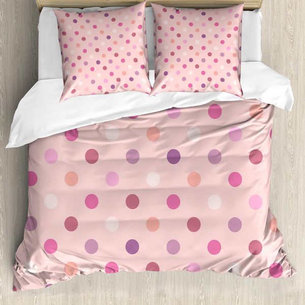 Abakuhaus Copripiumino Rosa E Bianco, Land Baby, Antiacaro, Adatto A Chi Soffre Di Allergie, Con Federe, 200 Cm X 200 Cm - 80 X 80 Cm, Multicolore-image