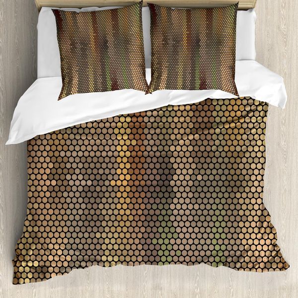 Abakuhaus Copripiumino Color Terra, Disco Party Dots, Antiacaro E Anallergico, Con Federe, 155 Cm X 220 Cm - 80 X 80 Cm, Multicolore-image
