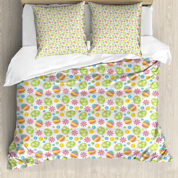 Abakuhaus Copripiumino Pasquale, Stile Patchwork, Colorato, Antiacaro, Adatto A Chi Soffre Di Allergie, Con Federe, 200 Cm X 200 Cm - 80 X 80 Cm, Multicolore-image