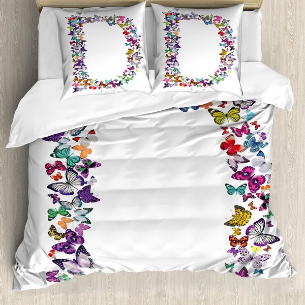 Abakuhaus Lettera D Copripiumino, Monarch Gnade, Antiacaro, Adatto A Chi Soffre Di Allergie, Con Federe, 155 Cm X 220 Cm - 80 X 80 Cm, Multicolore-image
