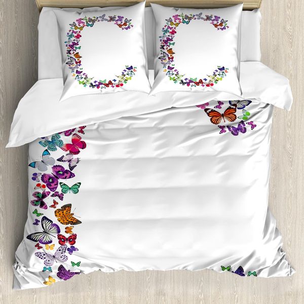 Abakuhaus Lettera C Copripiumino, Ispirato Alla Grazia Naturale, Antiacaro, Adatto A Chi Soffre Di Allergie, Con Federe, 155 Cm X 220 Cm - 80 X 80 Cm, Multicolore-image