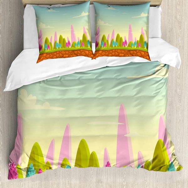 Abakuhaus Copripiumino Wald, Illustrazione Fantasy-Cartoon, Antiacaro, Adatto A Chi Soffre Di Allergie, Con Federe, 155 Cm X 220 Cm - 80 X 80 Cm, Multicolore-image