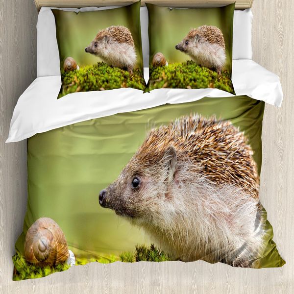 Abakuhaus Set Copripiumino Per Letti Matrimoniali, Conchiglia Animali Naturali Pizzi, Antiacaro Adatto A Chi Soffre Di Allergie Con Federe, Multicolore-image