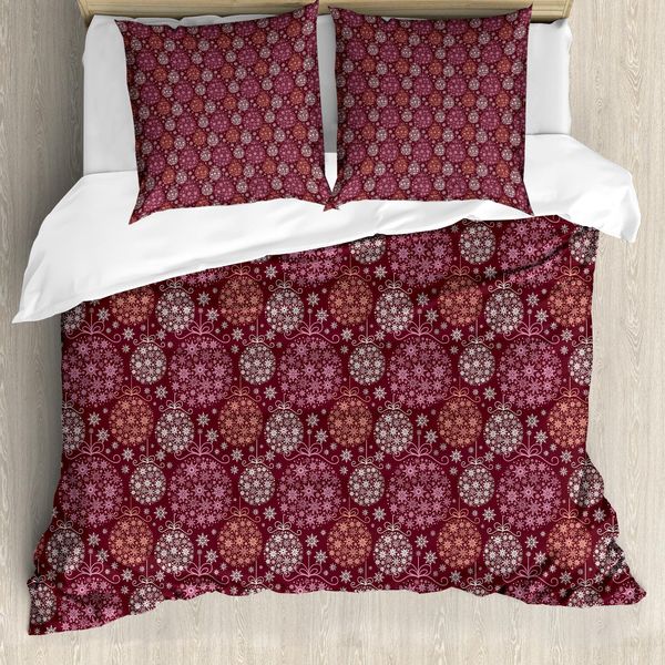 Abakuhaus Copripiumino Invernale, Pallina Di Natale, Antiacaro, Adatto A Chi Soffre Di Allergie, Con Federe, 200 Cm X 200 Cm - 80 X 80 Cm, Arancione Chiaro, Rose Essiccate-image
