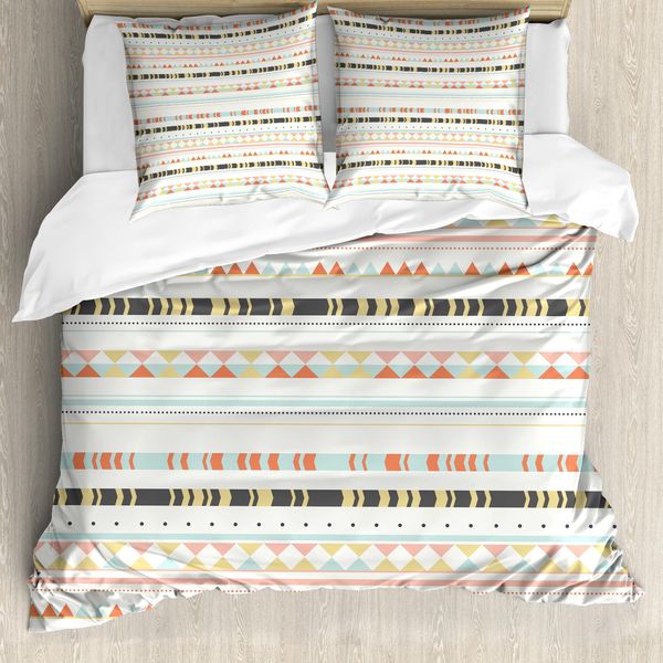 Abakuhaus Copripiumino Geometrico, Morbido Tribal Arrows, Antiacaro, Adatto A Chi Soffre Di Allergie, Con Federe, 155 Cm X 220 Cm - 80 X 80 Cm, Multicolore-image