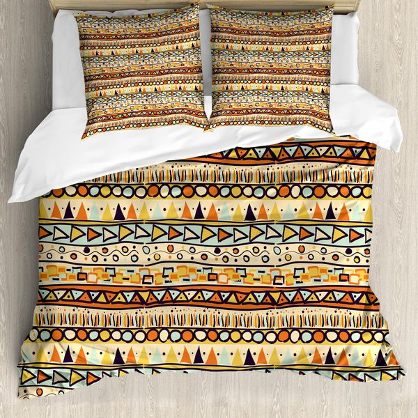Abakuhaus Copripiumino Primitive, Stile Messicano, Antiacaro, Adatto A Chi Soffre Di Allergie, Con Federe, 200 Cm X 200 Cm - 80 X 80 Cm, Multicolore-image