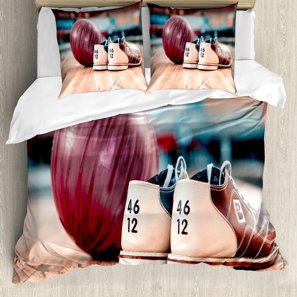 Abakuhaus Copripiumino Bowling Party, Scarpe Viola, Antiacaro, Adatto A Chi Soffre Di Allergie, Con Federe, 155 Cm X 220 Cm - 80 X 80 Cm, Multicolore-image