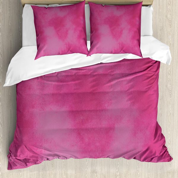 Abakuhaus Copripiumino Rosa Shocking, Mottled Vibrant, Antiacaro, Adatto A Chi Soffre Di Allergie, Con Federe, 200 Cm X 200 Cm - 80 X 80 Cm, Rosa Shocking-image