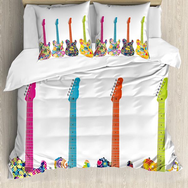 Abakuhaus Popstar-Party Copripiumino, Fiori Colorati Stella, Antiacaro Adatto A Chi Soffre Di Allergie Con Federe, 200 Cm X 200 Cm - 80 X 80 Cm, Multicolore-image