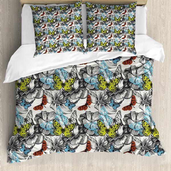 Abakuhaus Set Copripiumino Teal Per Letti Matrimoniali, Pois Retrò Artistici, Antiacaro, Adatto A Chi Soffre Di Allergie, Con Federe, Bianco Teal-image