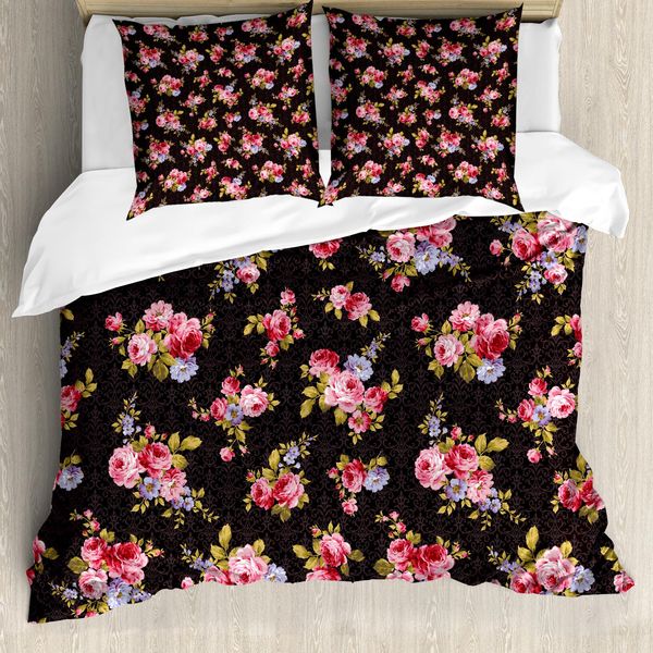 Abakuhaus Copripiumino Rose, Vintage Corsage Antique, Antiacaro, Adatto A Chi Soffre Di Allergie, Con Federe, 200 Cm X 200 Cm - 80 X 80 Cm, Multicolore-image