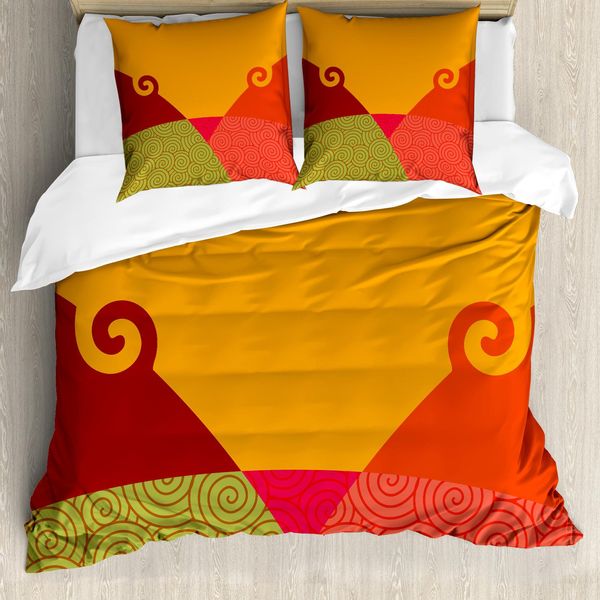 Abakuhaus Copripiumino Astratto, Vortici E Turbolenze, Antiacaro, Adatto A Chi Soffre Di Allergie, Con Federe, 155 Cm X 220 Cm - 80 X 80 Cm, Multicolore-image