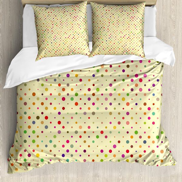 Abakuhaus Copripiumino Colorato, Design Classico Vivace, Antiacaro, Adatto A Chi Soffre Di Allergie, Con Federe, 200 Cm X 200 Cm - 80 X 80 Cm, Multicolore-image