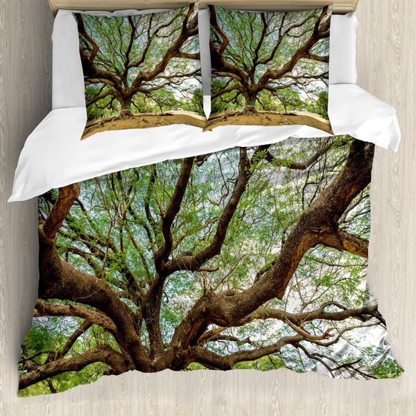 Abakuhaus Copripiumino Naturale, Big Regen-Baum Thailandia, Antiacaro, Adatto A Chi Soffre Di Allergie, Con Federe, 155 Cm X 220 Cm - 80 X 80 Cm, Marrone Verde-image